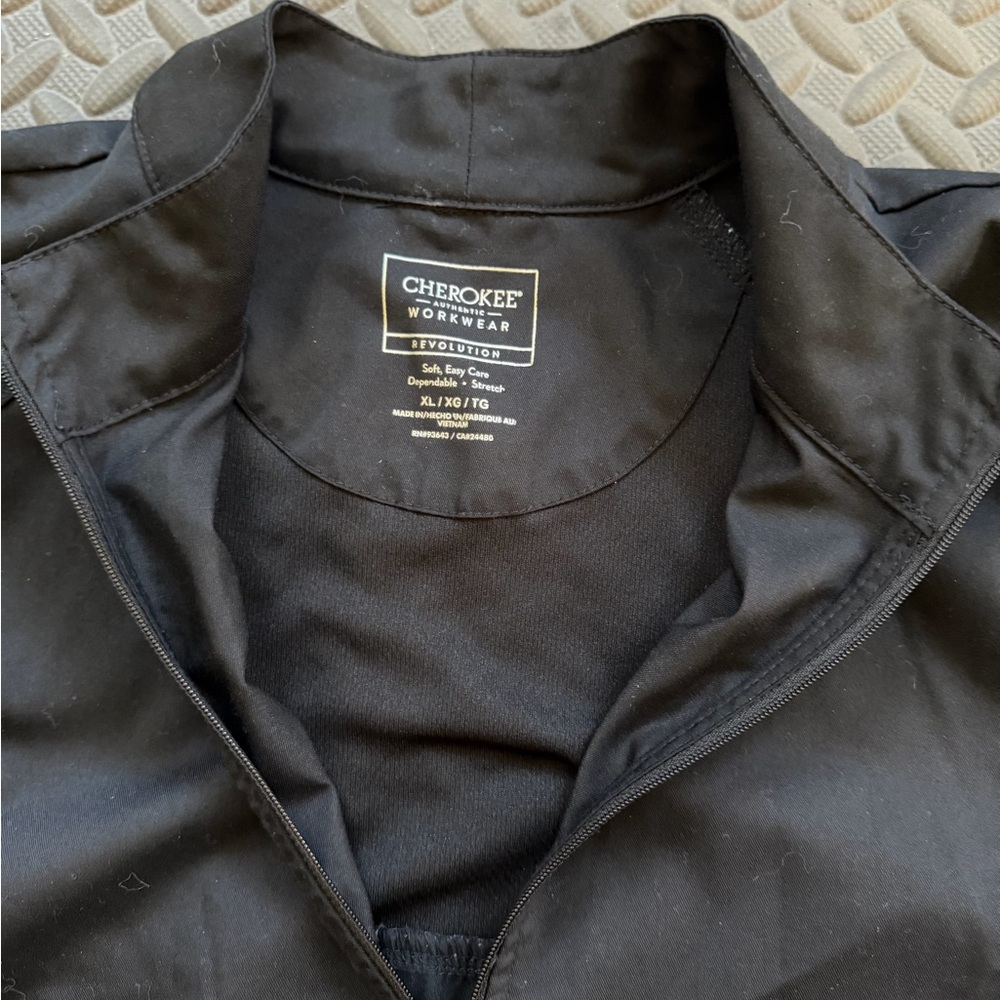 Cherokee Black Utility Zip Jacket - Picture 3 of 4